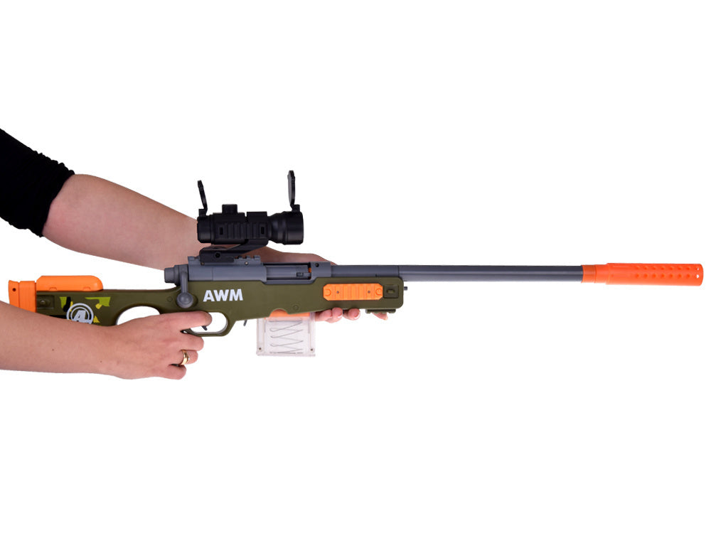 Žaislinis snaiperio šautuvas su priedais