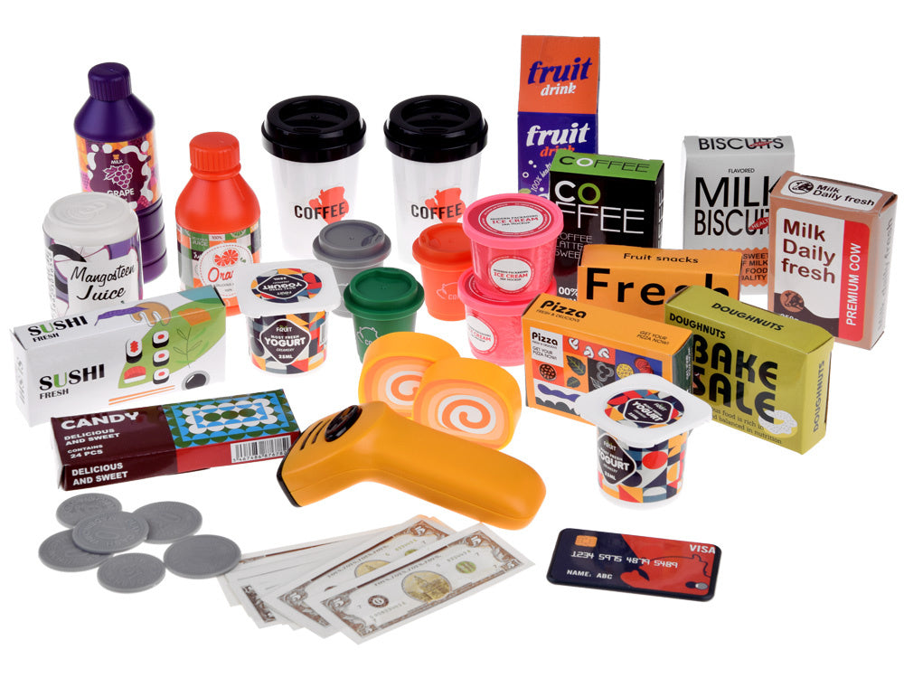 Žaislinė savitarnos parduotuvė su priedais