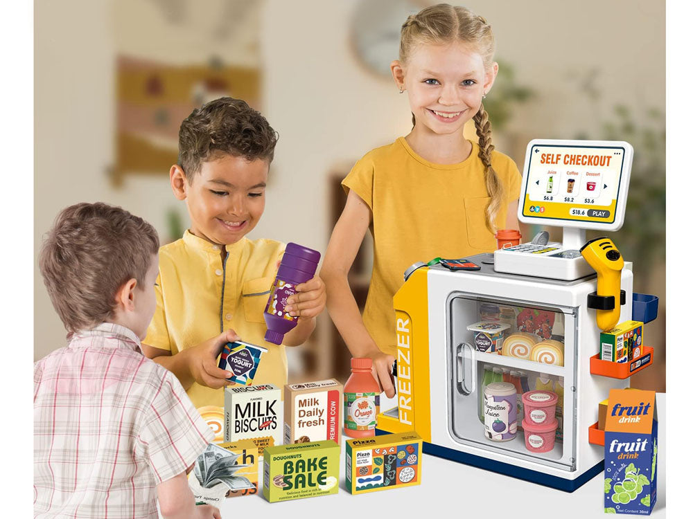 Žaislinė savitarnos parduotuvė su priedais