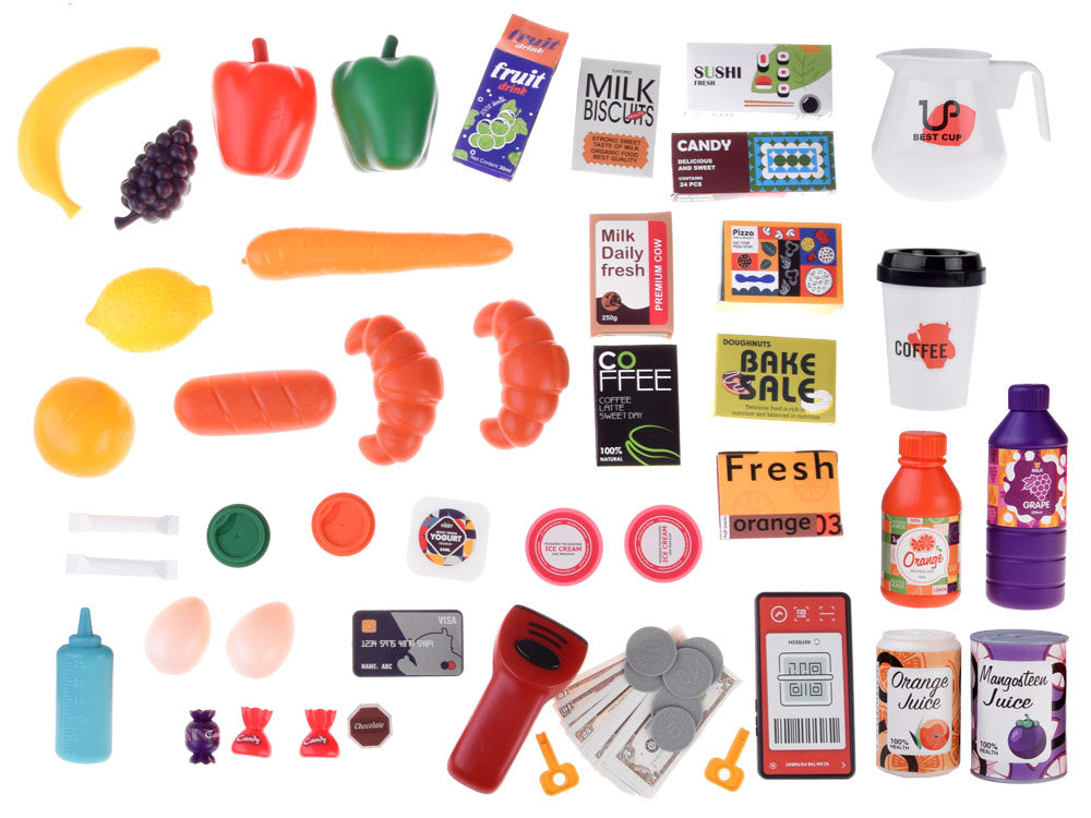 Vaikiška parduotuvės su vežimėlių ir priedais