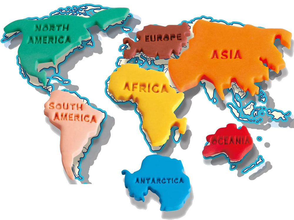 Mokomasis pasaulio žemėlapio plastilino rinkinys