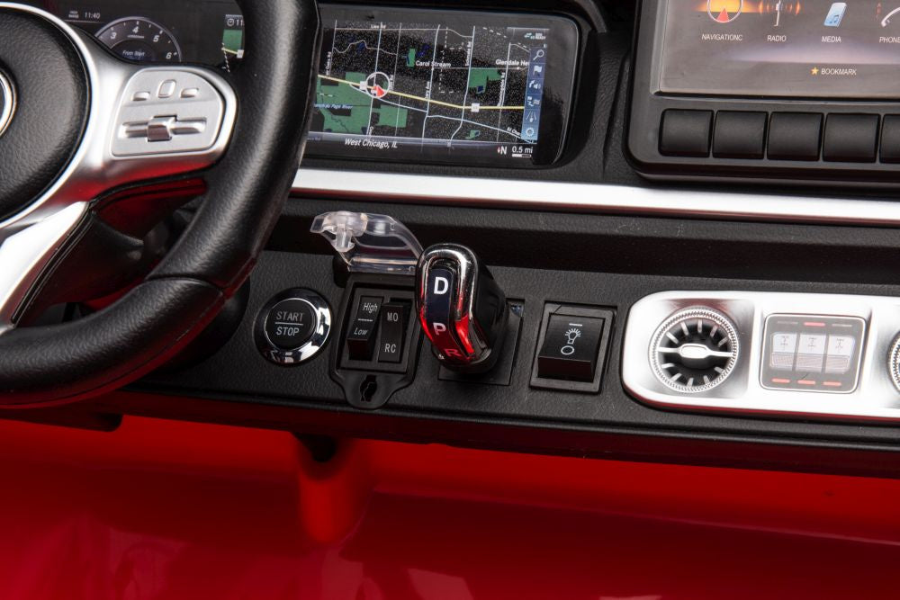 Dvivietis elektrinis džipas vaikams Mercedes G63 XXL 4x4, raudonas