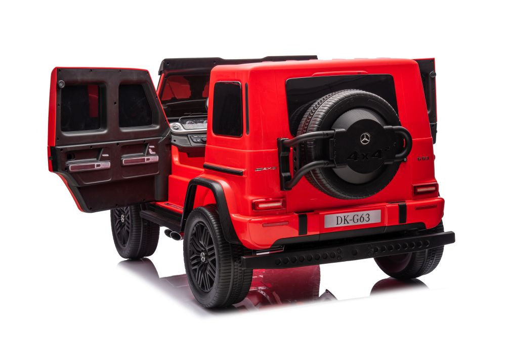 Dvivietis elektrinis džipas vaikams Mercedes G63 XXL 4x4, raudonas