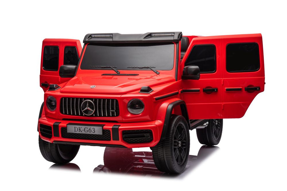 Dvivietis elektrinis džipas vaikams Mercedes G63 XXL 4x4, raudonas
