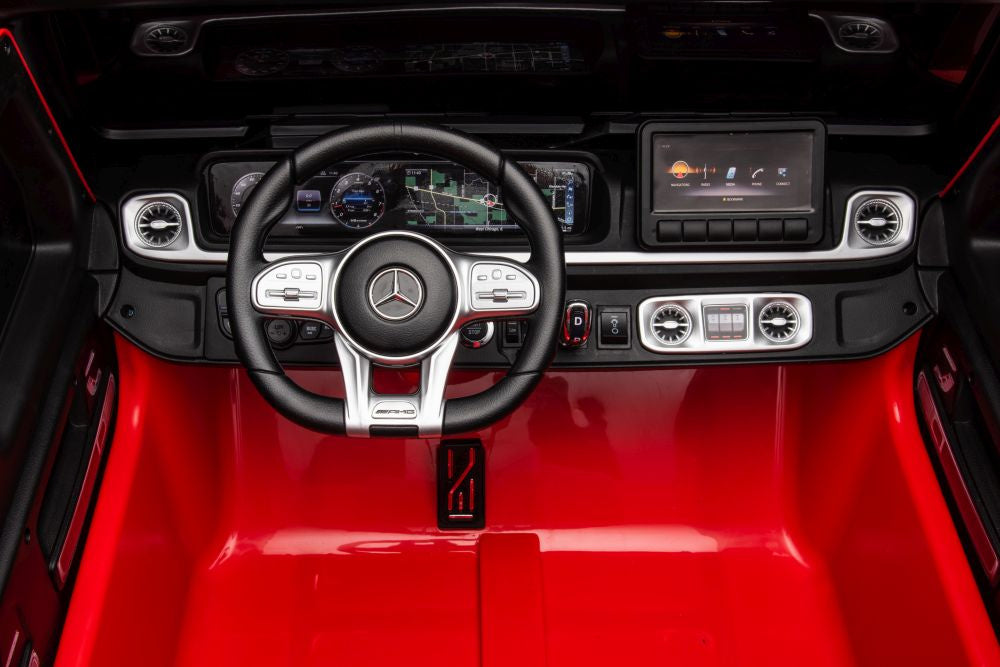Dvivietis elektrinis džipas vaikams Mercedes G63 XXL 4x4, raudonas