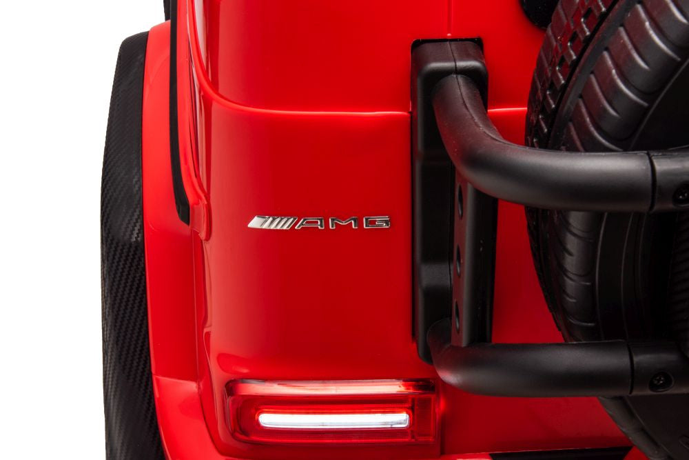 Dvivietis elektrinis džipas vaikams Mercedes G63 XXL 4x4, raudonas
