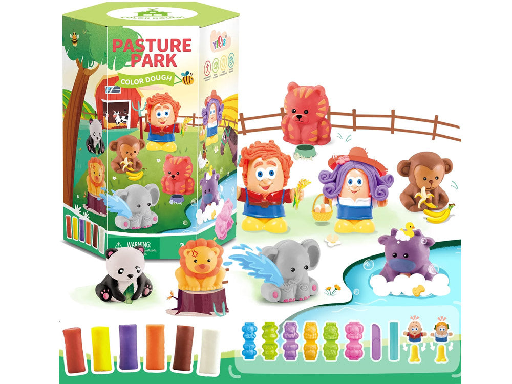Kūrybinis plastilino rinkinys su formelėmis, gyvūnai