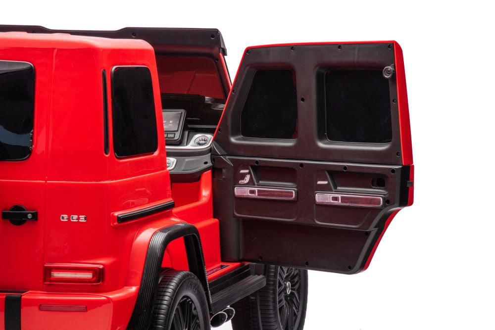 Dvivietis elektrinis džipas vaikams Mercedes G63 XXL 4x4, raudonas