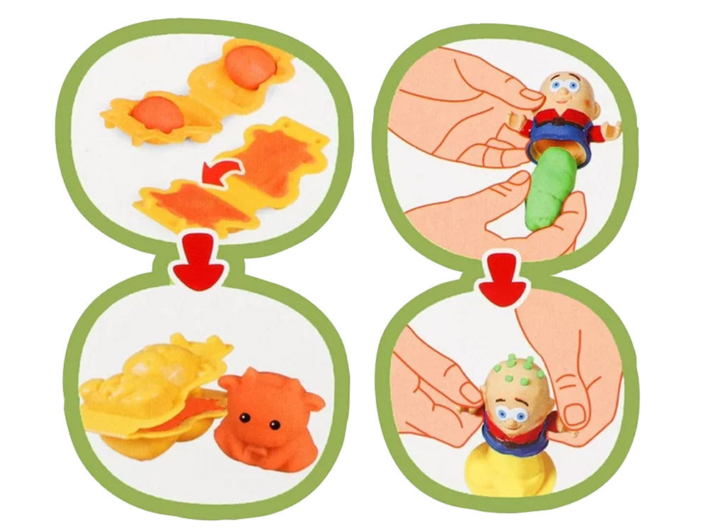 Kūrybinis plastilino rinkinys su formelėmis, gyvūnai