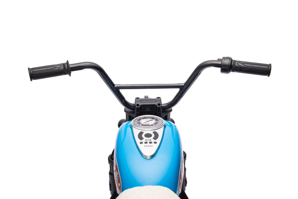 Vienvietis elektrinis triratis motociklas vaikams LL6688 24V, mėlynas