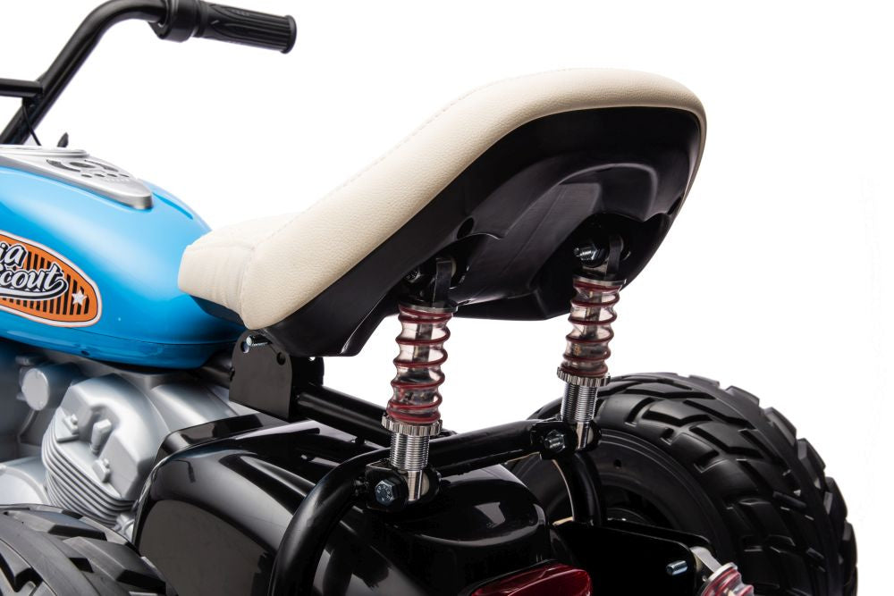 Vienvietis elektrinis triratis motociklas vaikams LL6688 24V, mėlynas