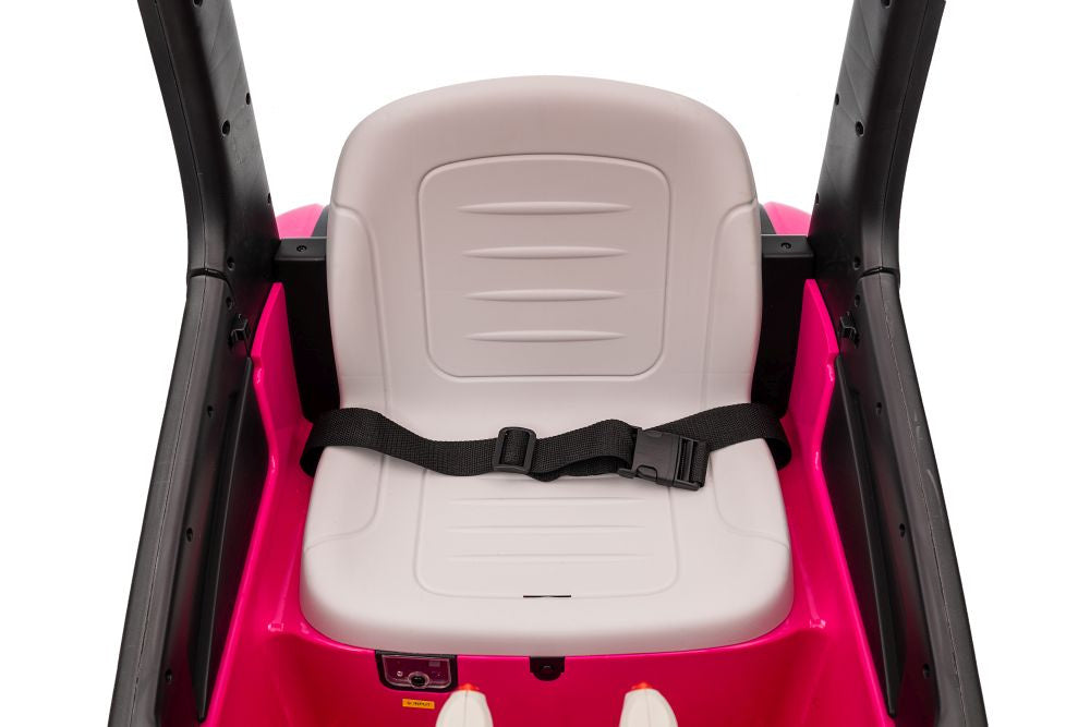 Vienvietis elektrinis šakinis krautuvas vaikams XMX638, rožinis