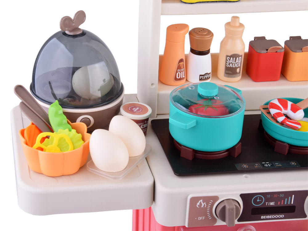 Vaikiška virtuvėlė su priedais 63 vnt., raudona