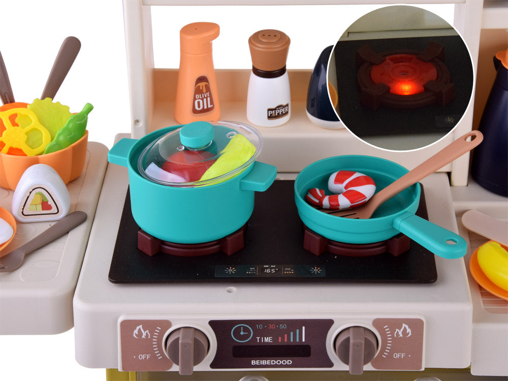 Vaikiška virtuvėlė su priedais 49 vnt., žalia