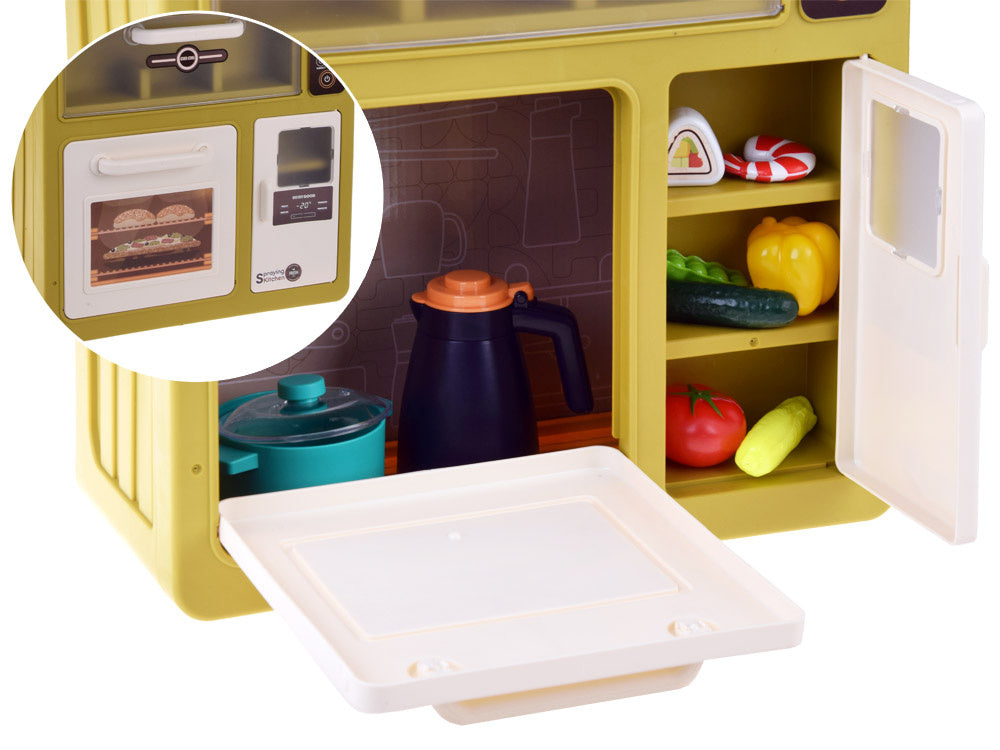 Vaikiška virtuvėlė su priedais 49 vnt., žalia