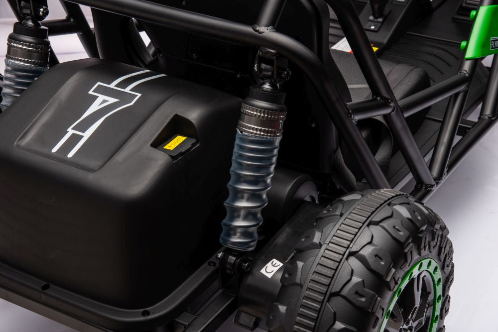 Vienvietis elektrinis bagis vaikams A8812 24V, žalias