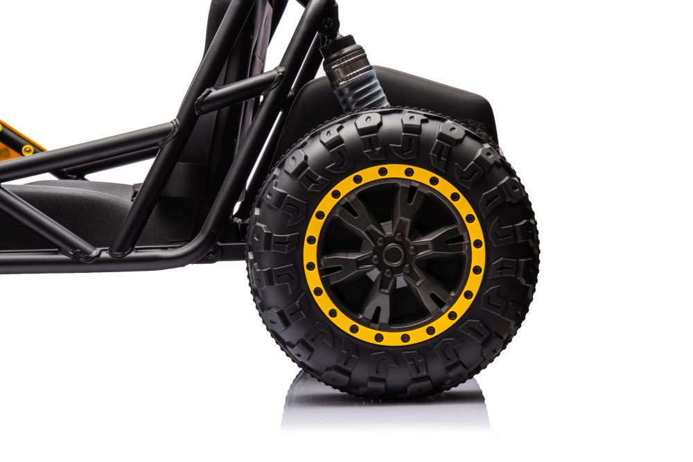 Vienvietis elektrinis bagis vaikams A8812 24V, geltonas