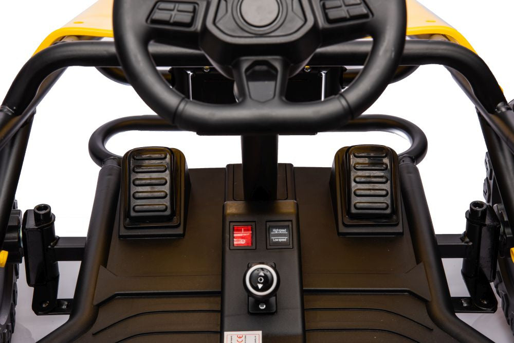 Vienvietis elektrinis bagis vaikams A8812 24V, geltonas