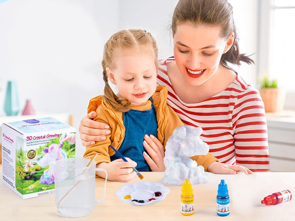 Kristalų auginimo rinkinys su dažais, vienaragis