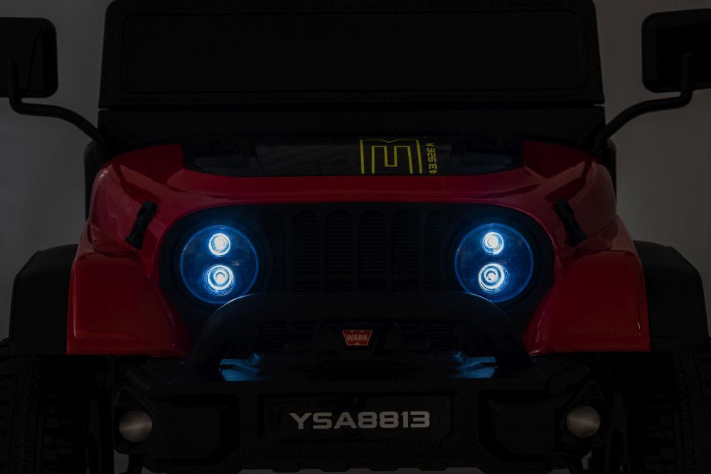 Vienvietis elektrinis džipas YSA8813 24V, raudonas