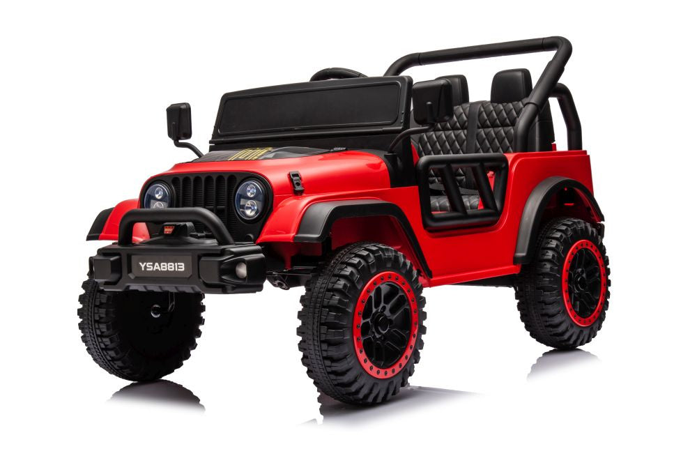 Vienvietis elektrinis džipas YSA8813 24V, raudonas