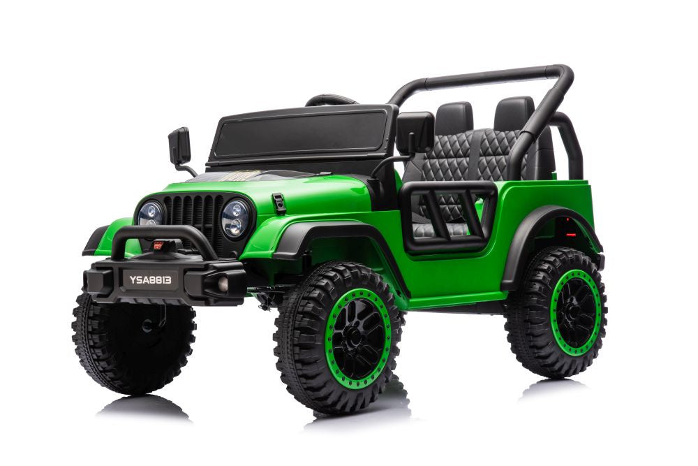 Vienvietis elektrinis džipas YSA8813 24V, žalias