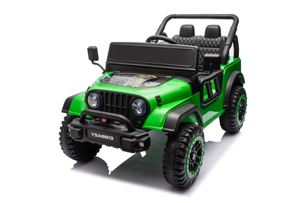 Vienvietis elektrinis džipas YSA8813 24V, žalias