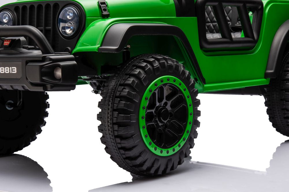 Vienvietis elektrinis džipas YSA8813 24V, žalias