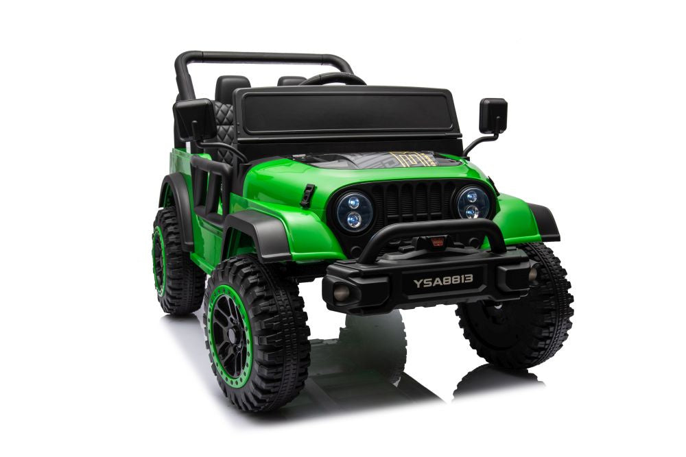 Vienvietis elektrinis džipas YSA8813 24V, žalias