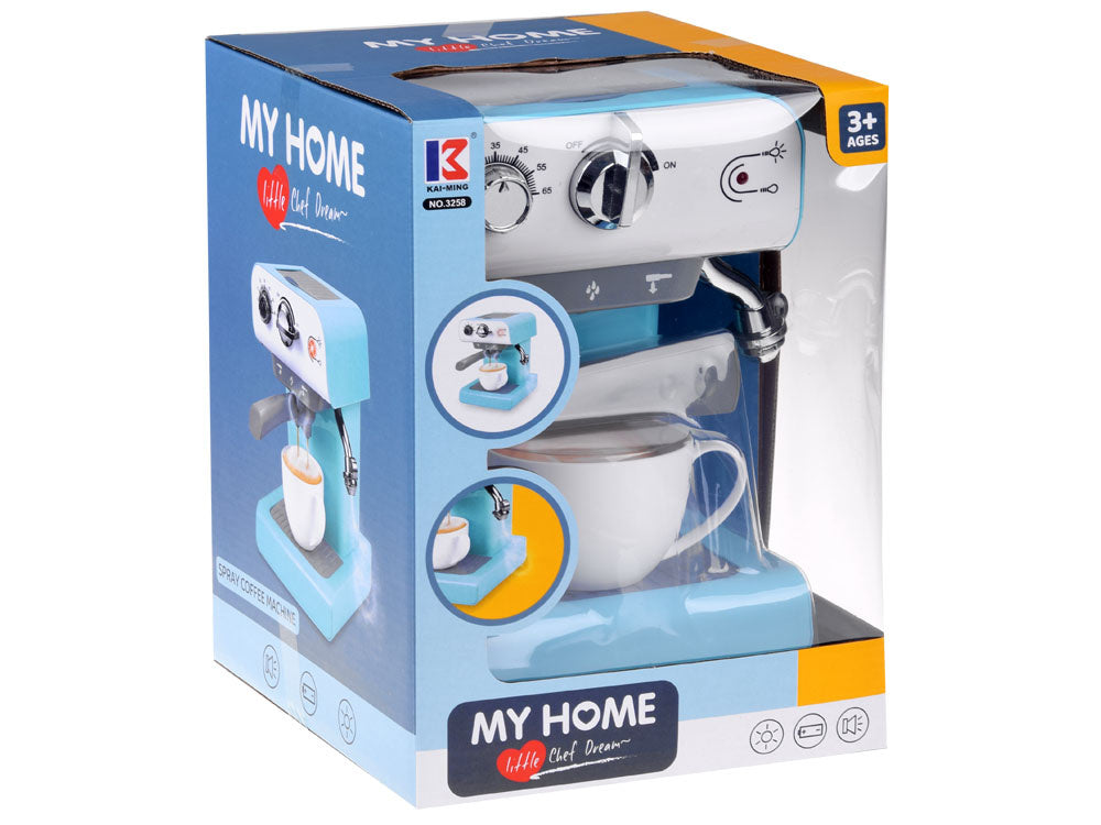 Žaislinis kavos virimo aparatas su garso ir šviesos efektais