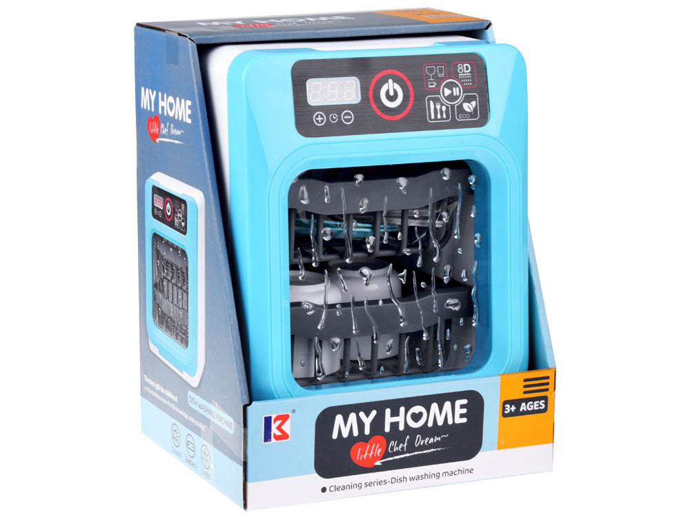 Vaikiška automatinė indų plovimo mašina su priedais ir garso bei šviesos efektais