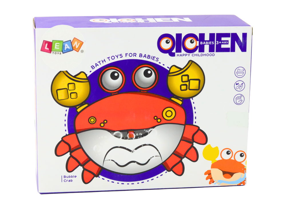 Vonios muilo burbulų mašina krabas, raudonas