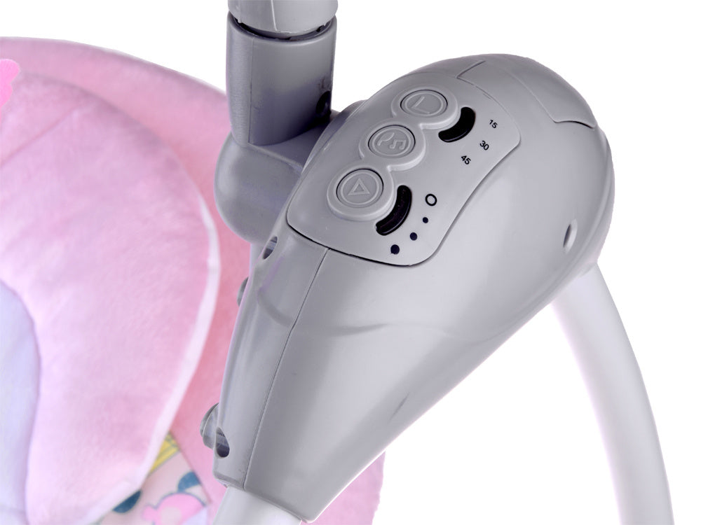 Vaikiškos sūpynės su lopšinėmis 4in1, rožinės