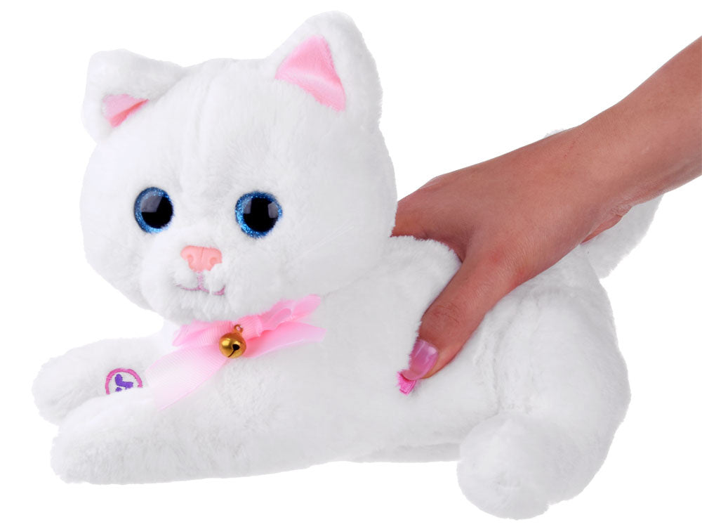 Interaktyvus katės ir kačiukų rinkinys su garso efektais, baltas