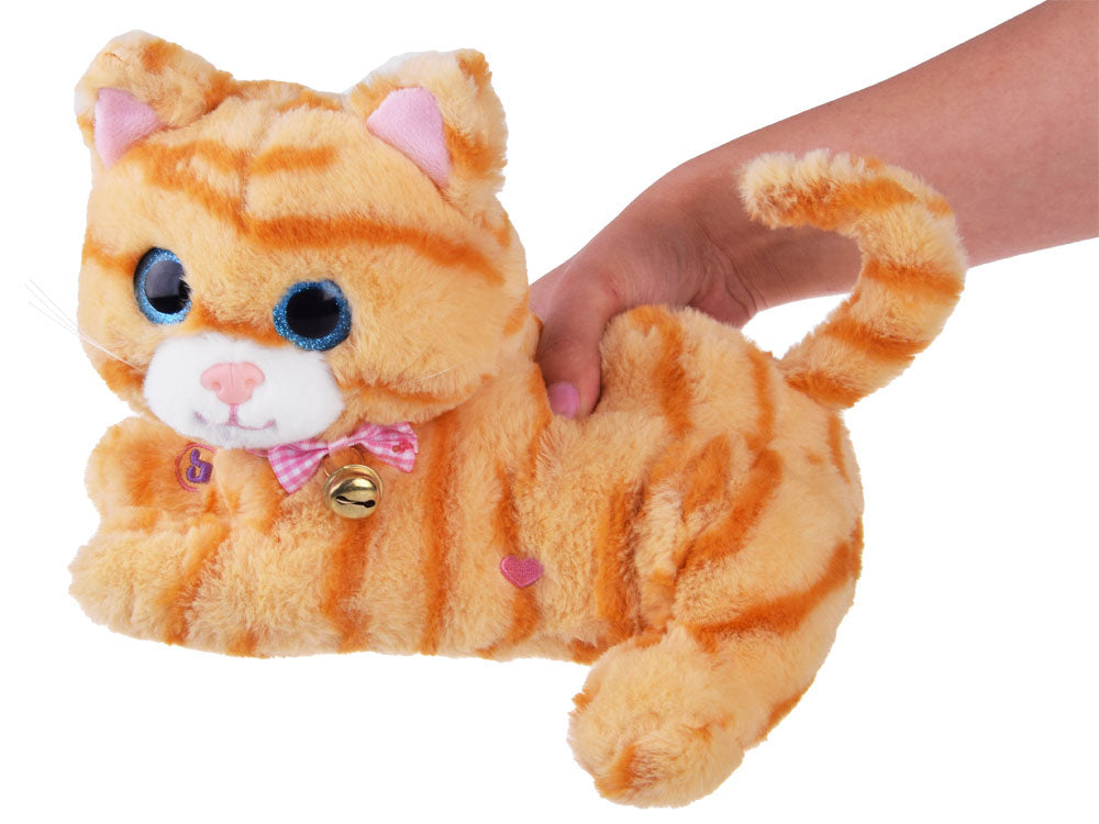 Interaktyvus katės ir kačiukų rinkinys su garso efektais, oranžinis