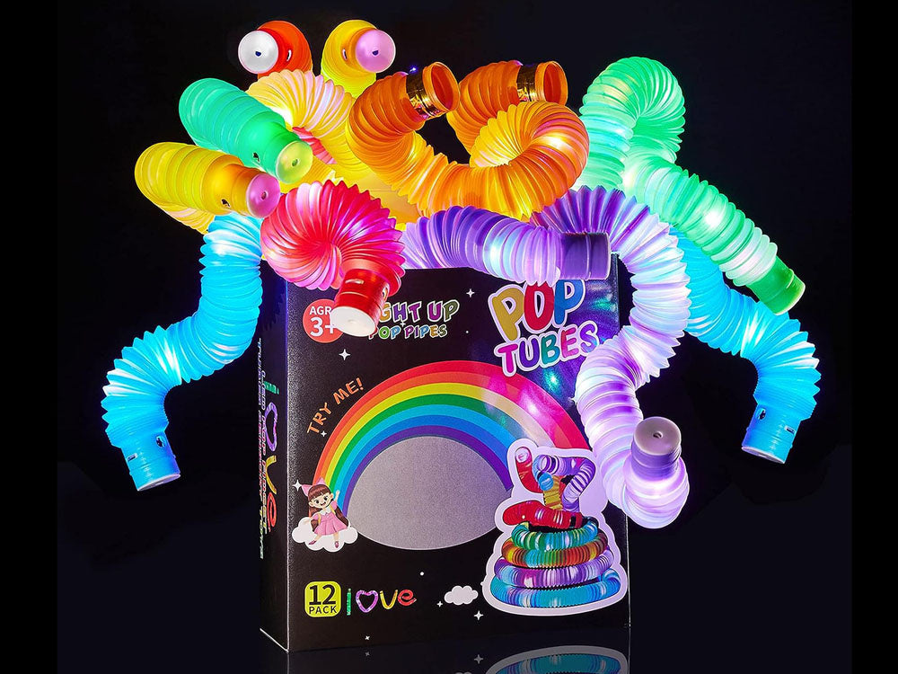 Antistresiniai vamzdeliai su šviesos efektais