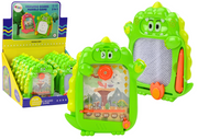 Kišeninis žaidimas ir piešimo lenta 2in1 „Dinozauras“, žalias