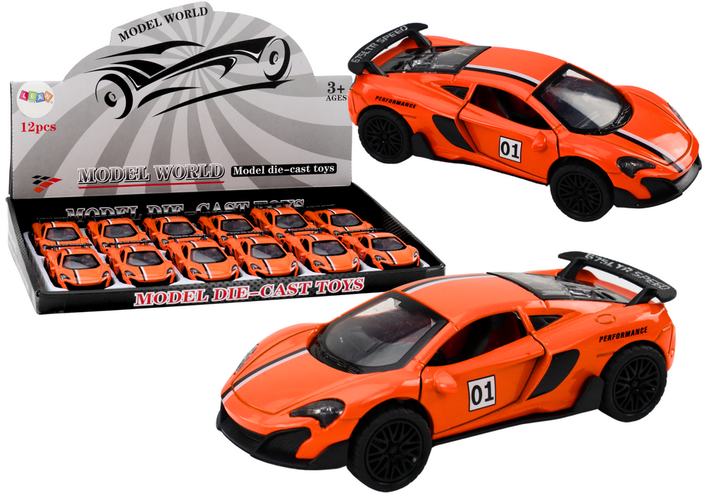Metalinis sportinis automobilis 1:32, oranžinė