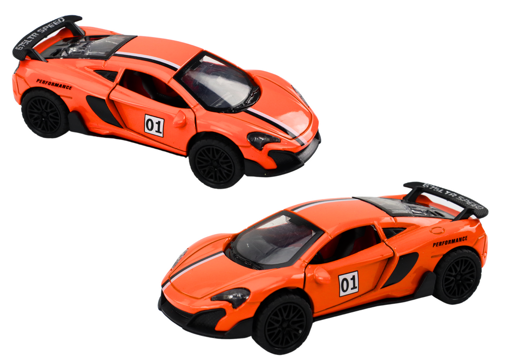 Metalinis sportinis automobilis 1:32, oranžinė