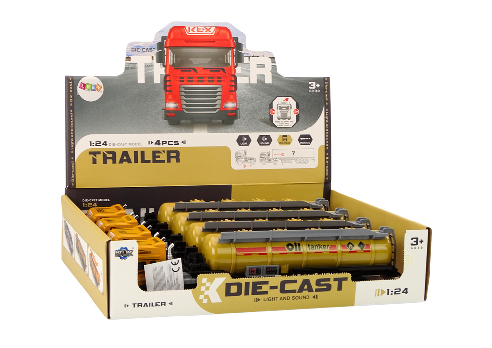 Sunkvežimis su cisterna 1:24 šviesos ir garso efektais, geltona