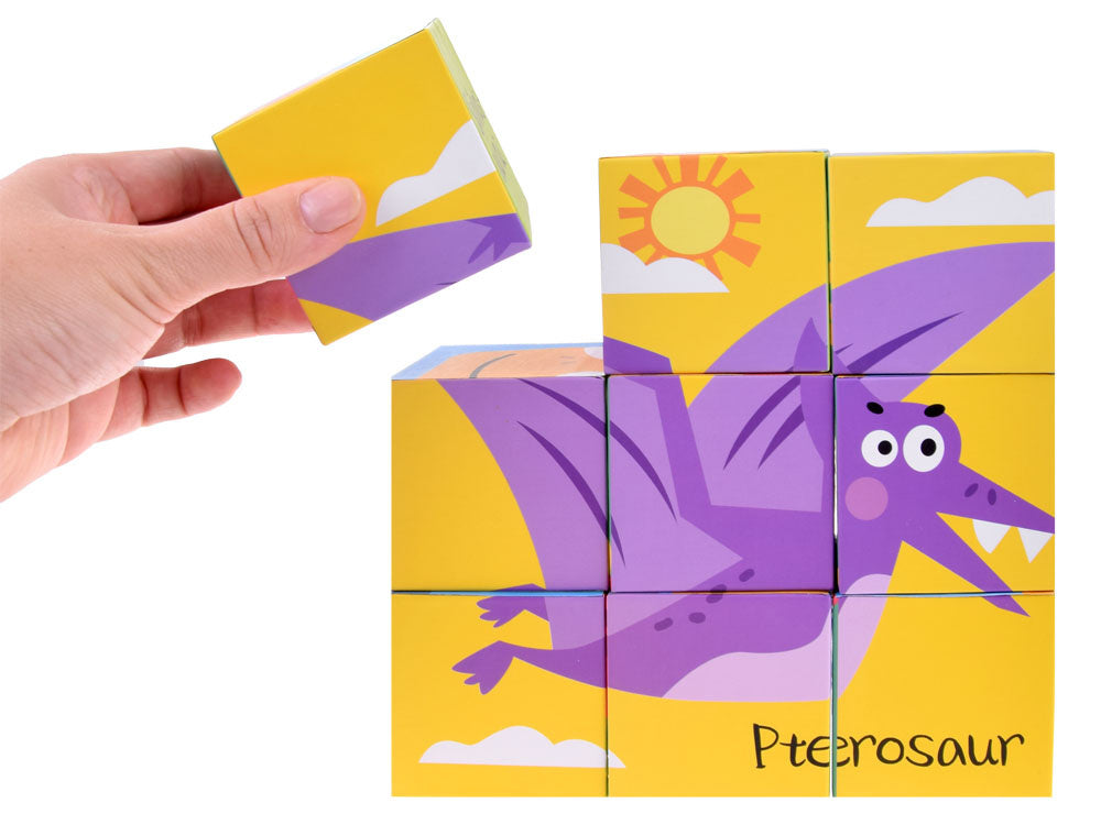 Didelė kaladėlių dėlionė, dinozaurai 6 paveikslėliai