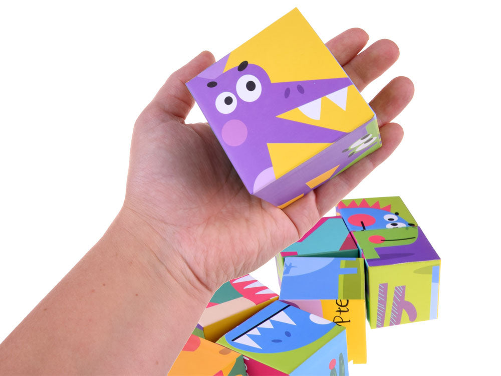 Didelė kaladėlių dėlionė, dinozaurai 6 paveikslėliai