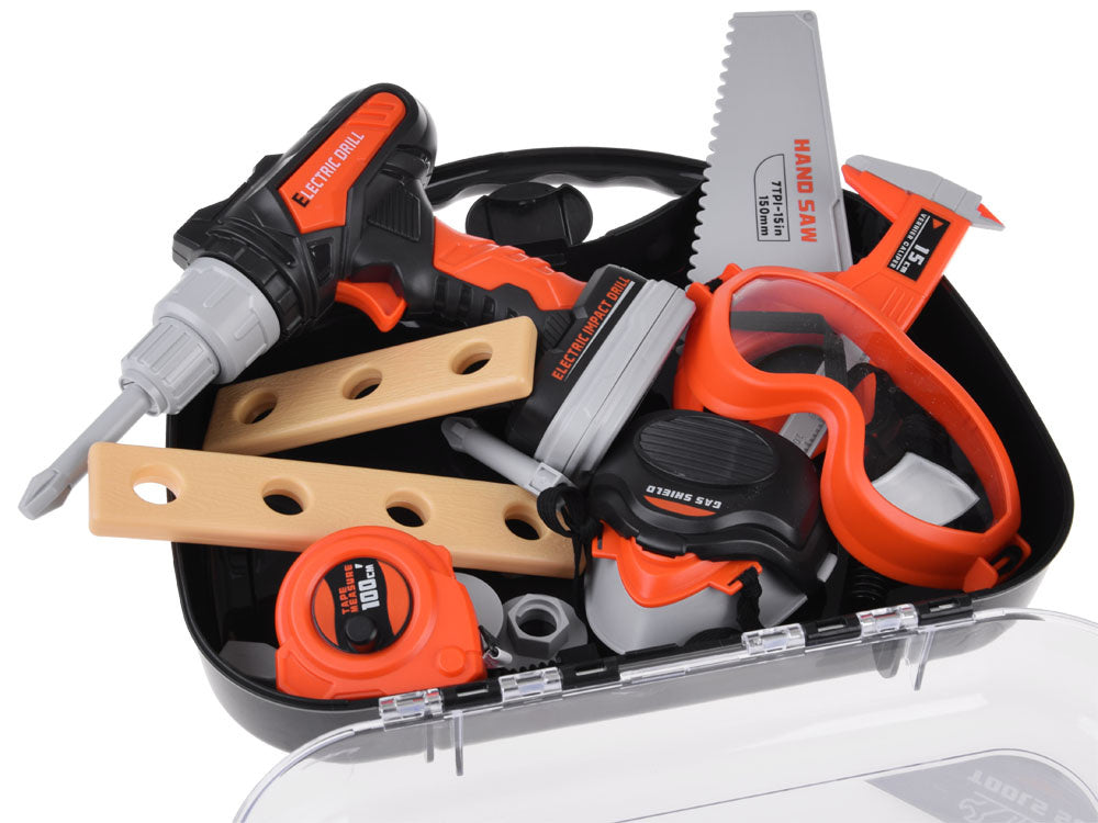 Žaislinis meistro rinkinys su atsuktuvu ir priedais