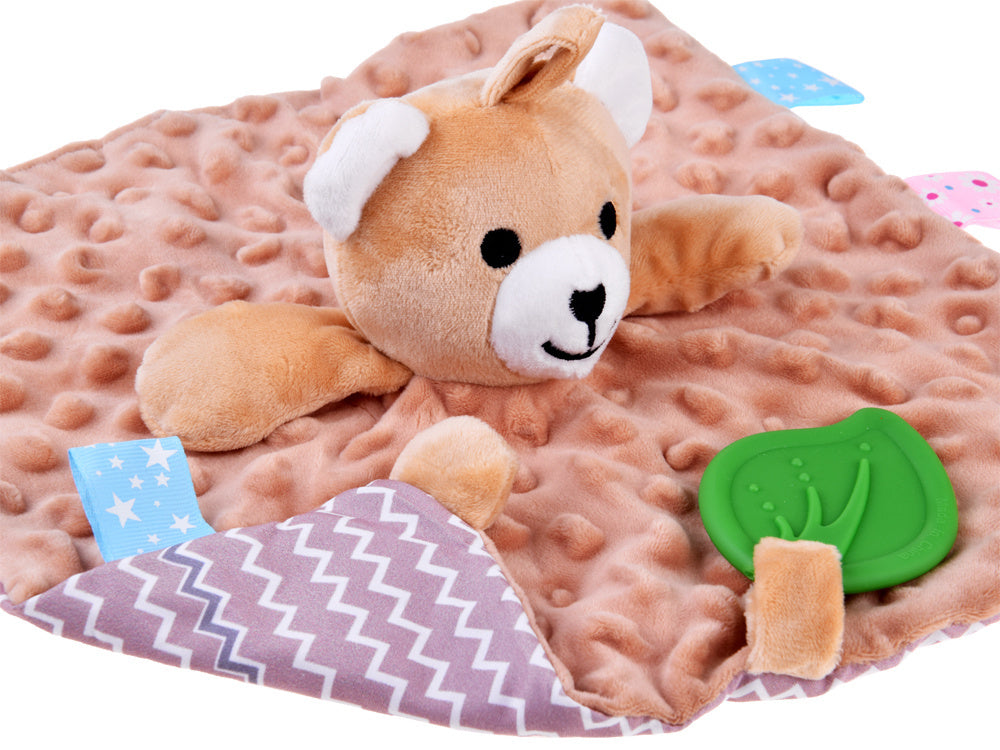 Pliušinis žaislas su kramtuku ir pakabuku, meškiukas