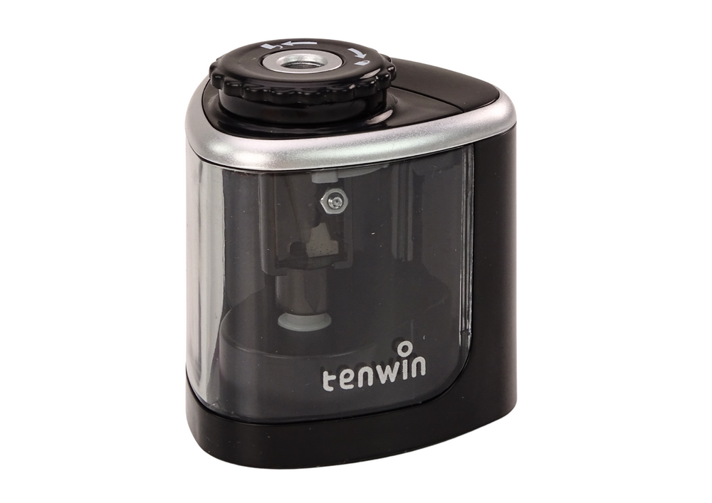 Elektrinis pieštukų ir kreidelių drožtukas 6-8 mm, juodas