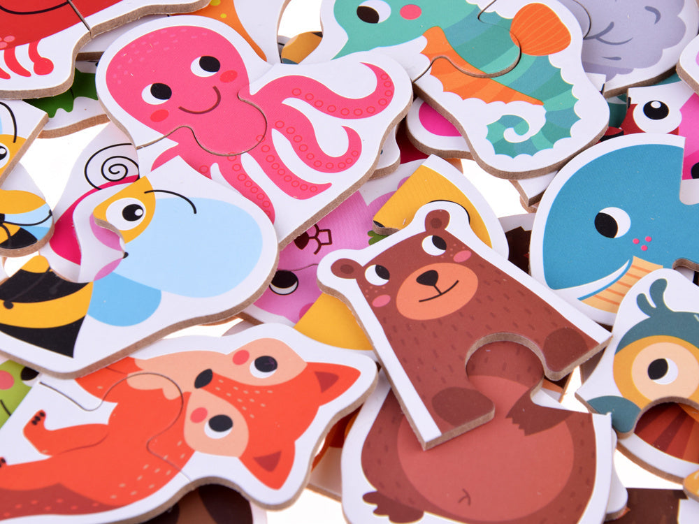 Dėlionių rinkinys 24 vnt, gyvūnai