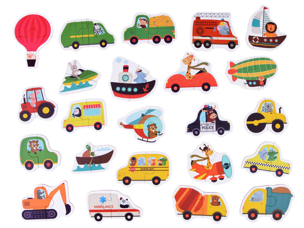 Dėlionių rinkinys transporto priemonės 23 el.