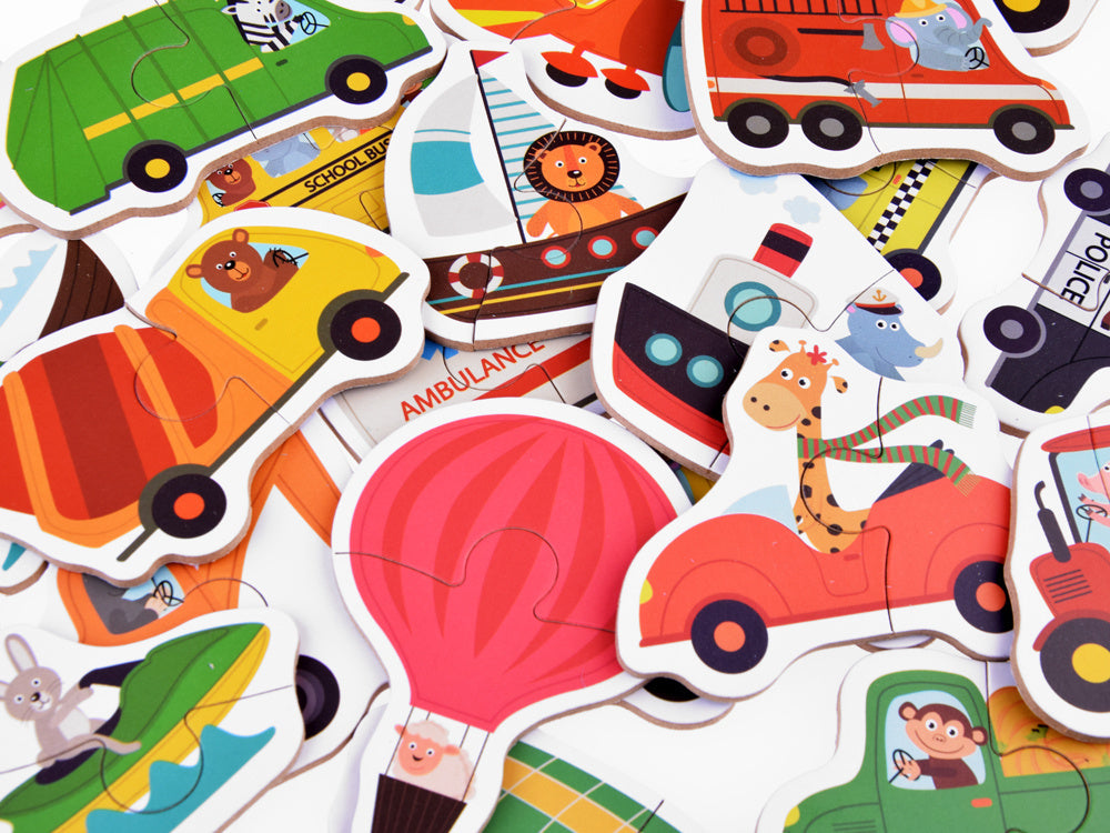 Dėlionių rinkinys transporto priemonės 23 el.