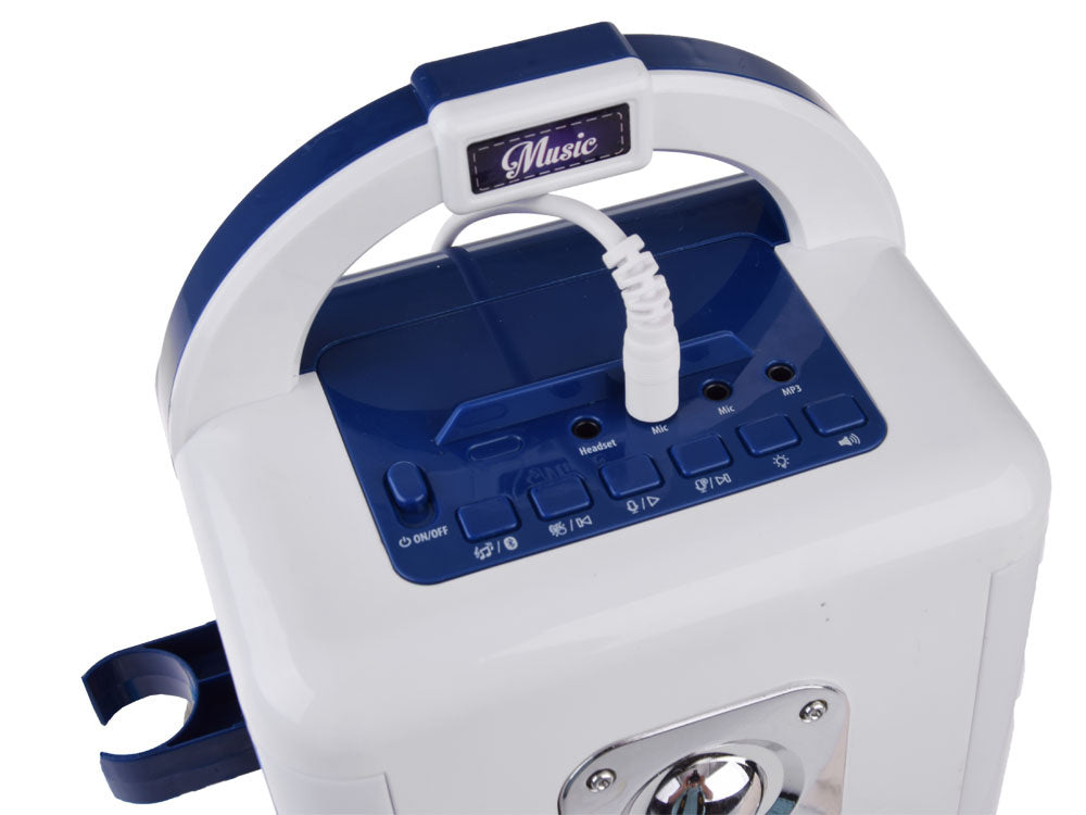 Vaikiška belaidė kolonėlė su mikrofonu ir šviesos efektais