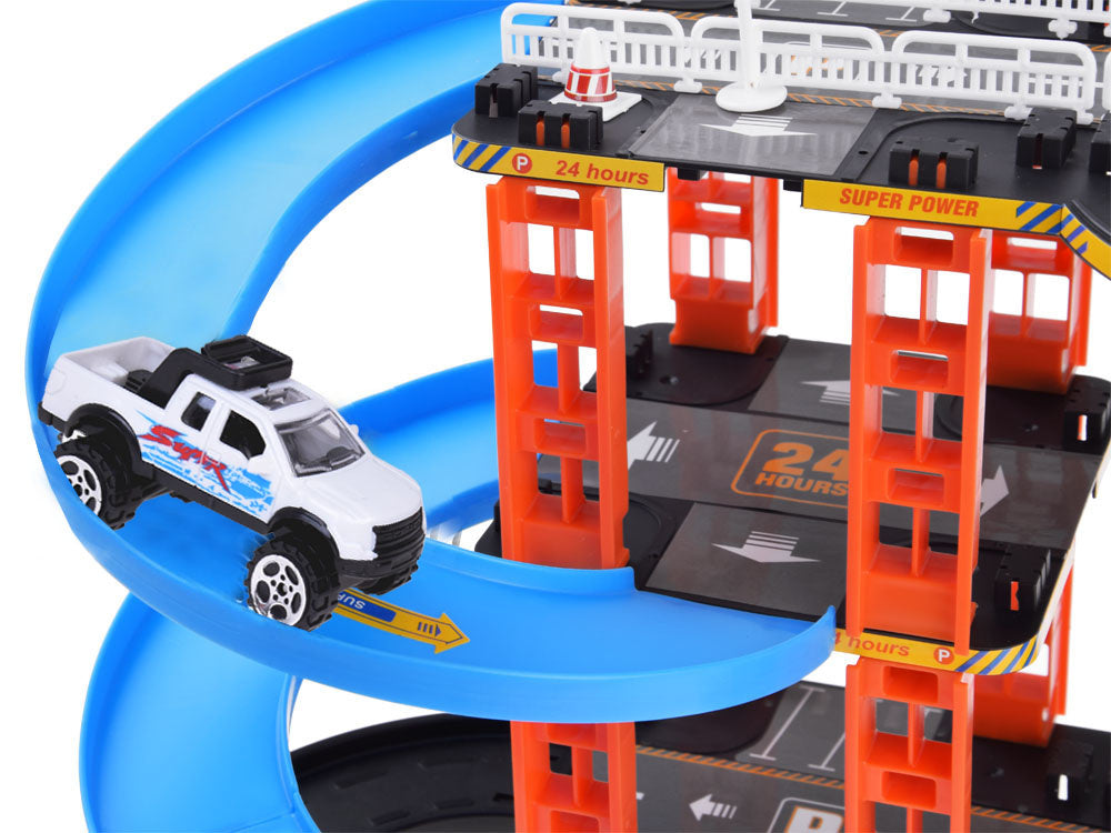 Automobilių stovėjimo aikštelė su priedais